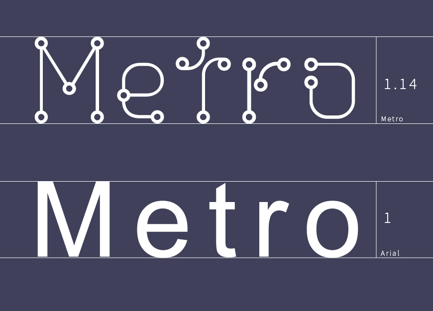 免费字体下载！一款创意有趣未来感十足的英文字体—Metro 2.0