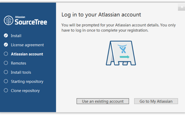 SourceTree跳过Atlassian账号，免登陆，跳过初始设置